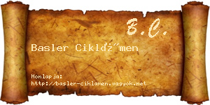 Basler Ciklámen névjegykártya